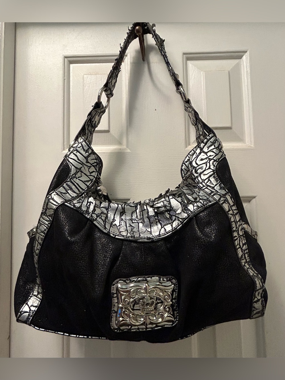Kathy Van Zeeland Y2K Shoulder Bag - Decorative Plaque Accent